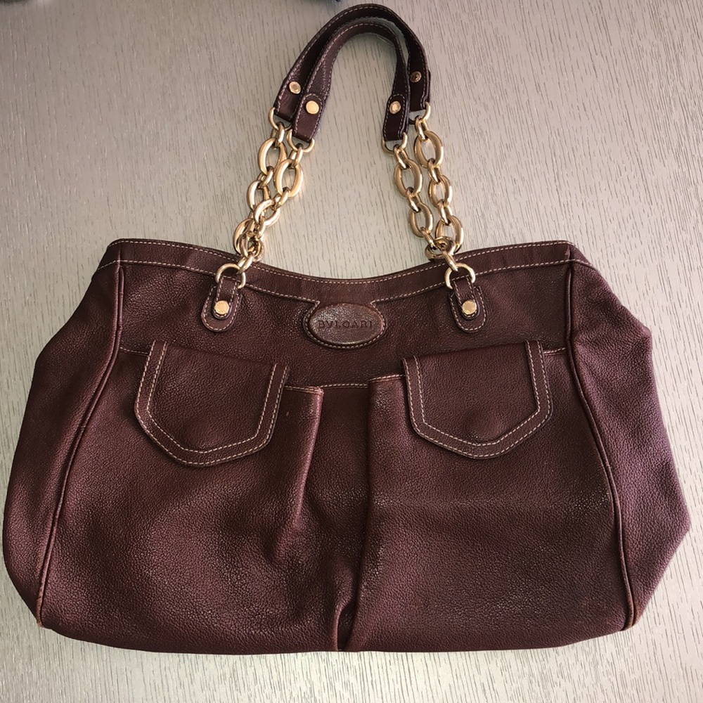 Bvlgari tote leather bag Size 18” x 12” x 5” - Picture 3 of 14